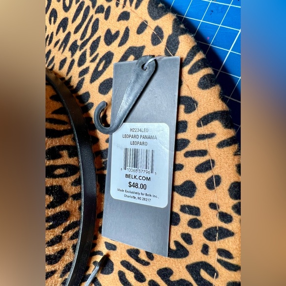 🍁 Monogram patch Cheetah 🐆 print Fedora Hat - Picture 11 of 11